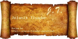Jelenik Tivadar névjegykártya